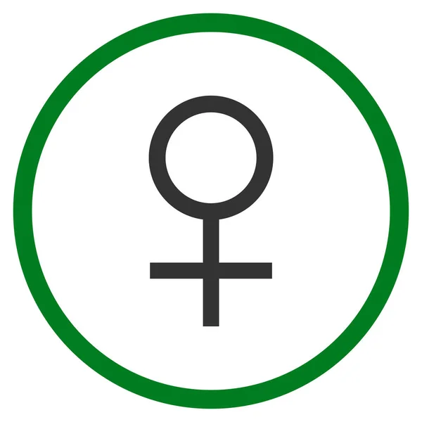 Venus Female Symbol Rounded Vector Icon — Stock Vector