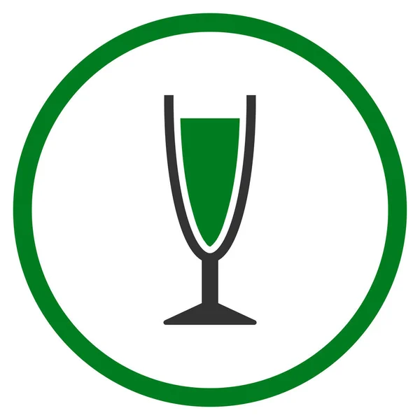 Glas vin rundade vektor symbol — Stock vektor