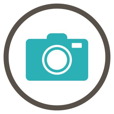 Fotoğraf kamera yuvarlak vektör simgesi