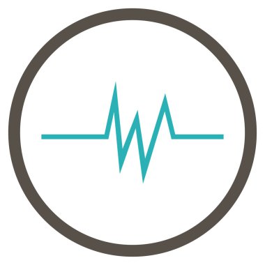 Nabız sinyal yuvarlak vektör simgesi