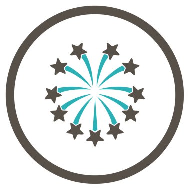 Küresel havai fişek yuvarlak vektör simgesi