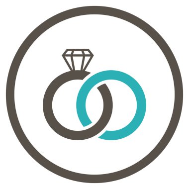 Alyans yuvarlak vektör simgesi