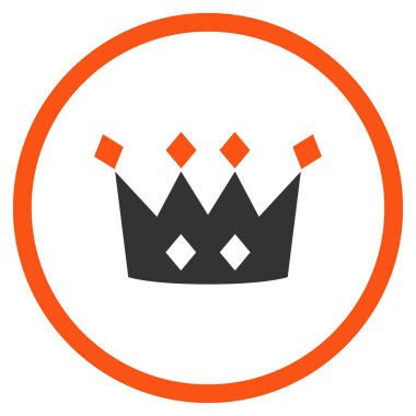 Taç yuvarlak vektör simgesi