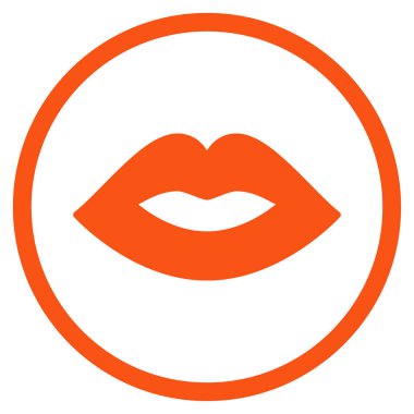 Dudaklar yuvarlak vektör simgesi