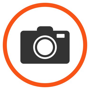 Fotoğraf kamera yuvarlak vektör simgesi