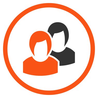 Kadınlar yuvarlak vektör simgesi