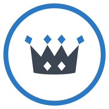 Taç yuvarlak vektör simgesi