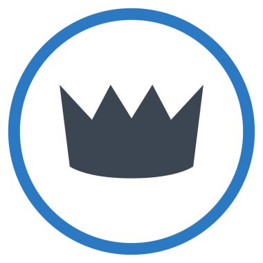 Taç yuvarlak vektör simgesi