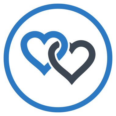 Vektör simge bağlantılı kupa yuvarlak