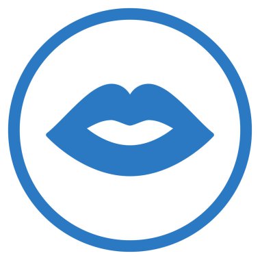 Dudaklar yuvarlak vektör simgesi