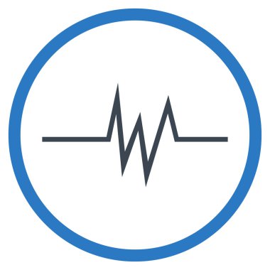 Nabız sinyal yuvarlak vektör simgesi