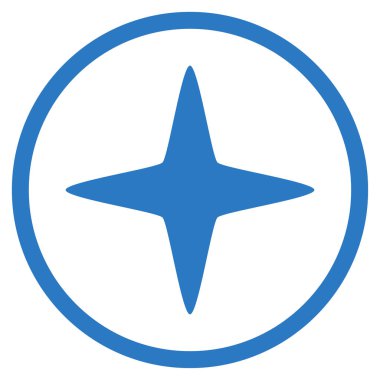 Işıltı yuvarlak vektör yıldız simgesi