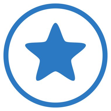 Yuvarlak vektör yıldız simgesi