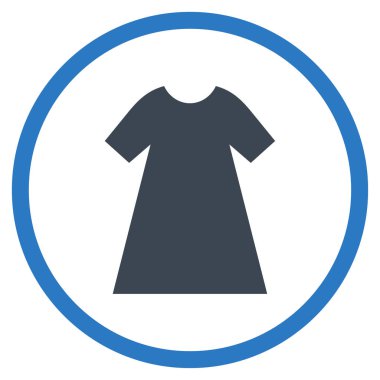 Kadın elbise vektör simge yuvarlak