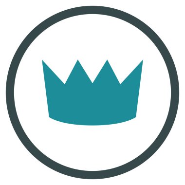 Taç yuvarlak vektör simgesi