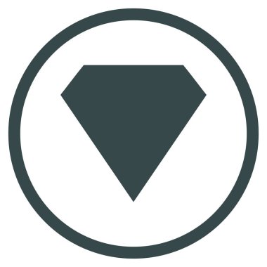 Elmas yuvarlak vektör simgesi