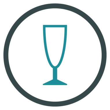 Vektör simgesi boş şarap kadehi yuvarlak