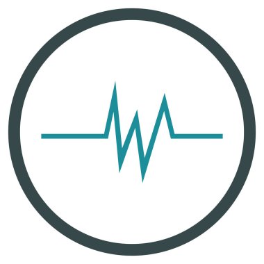 Nabız sinyal yuvarlak vektör simgesi