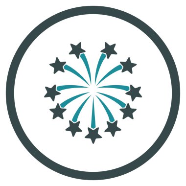 Küresel havai fişek yuvarlak vektör simgesi