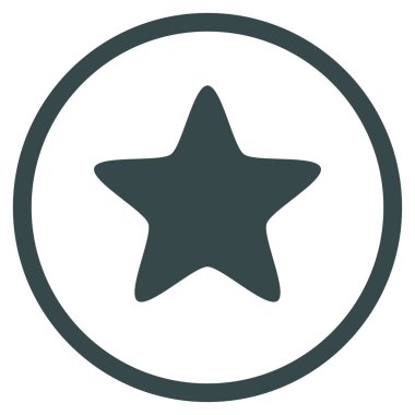 Yuvarlak vektör yıldız simgesi