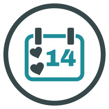 Sevgililer takvim günü vektör simge yuvarlak