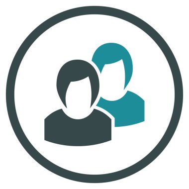 Kadınlar yuvarlak vektör simgesi