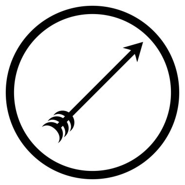 Ok yuvarlak vektör simgesi