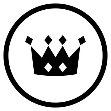 Taç yuvarlak vektör simgesi