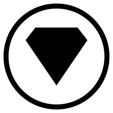 Elmas yuvarlak vektör simgesi