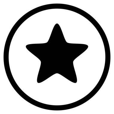 Yuvarlak vektör yıldız simgesi