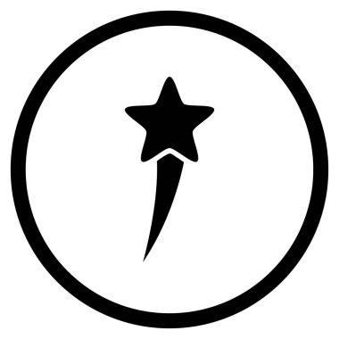 Yuvarlak vektör yıldız simgesi başlangıç