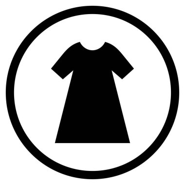 Kadın elbise vektör simge yuvarlak