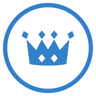 Taç yuvarlak vektör simgesi