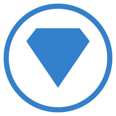 Elmas yuvarlak vektör simgesi