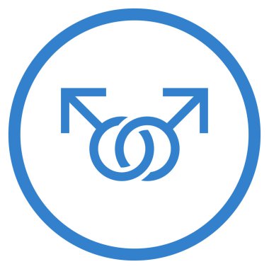 Eşcinsel aşk sembol simge vektör yuvarlak