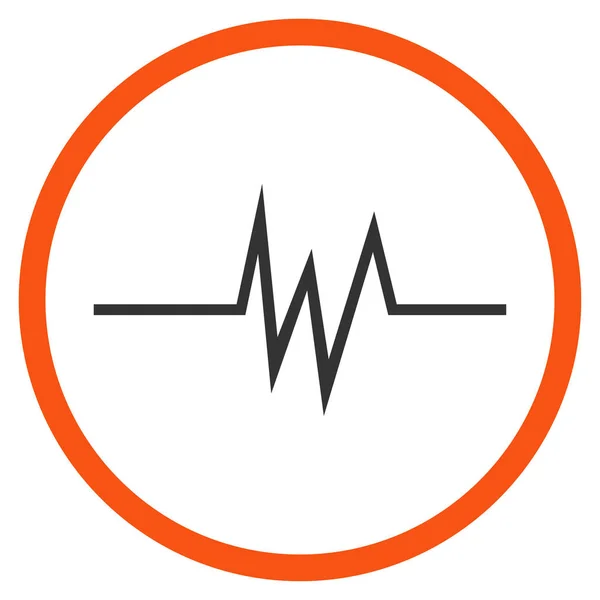 Pulse Signal Rounded Vector Icon — Stock Vector
