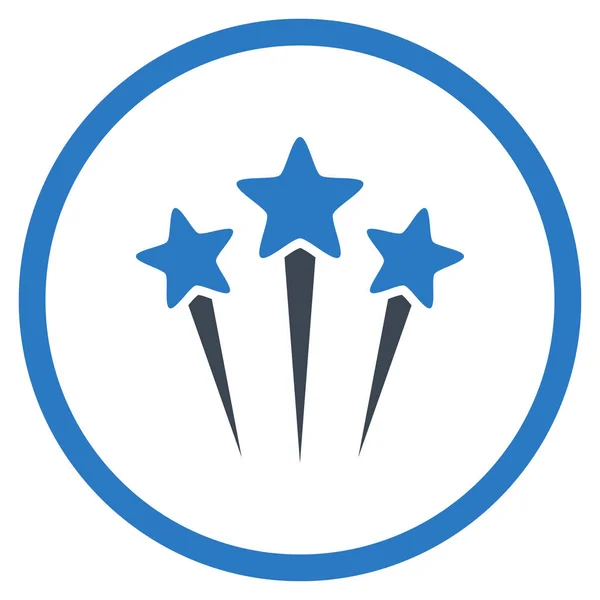 Estrella Saludo redondeado Vector icono — Vector de stock