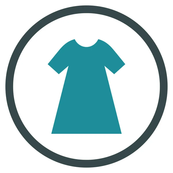 Mulher vestido arredondado vetor ícone — Vetor de Stock