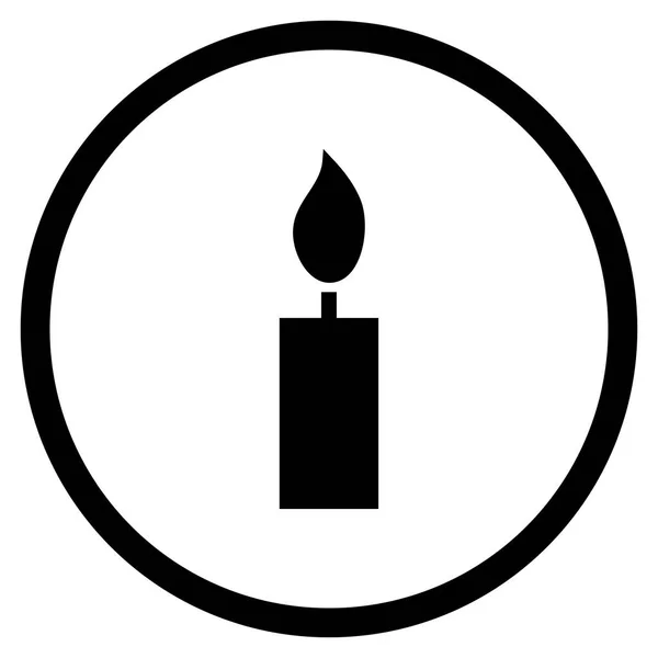 Candle rundade vektor symbol — Stock vektor