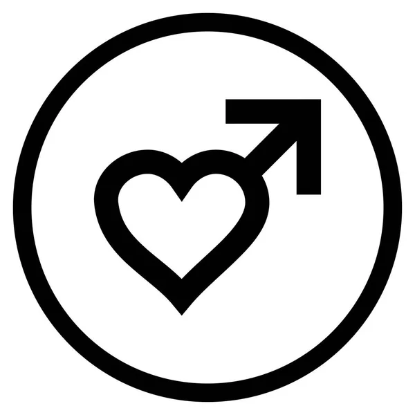 Векторная икона мужского сердца — стоковый вектор