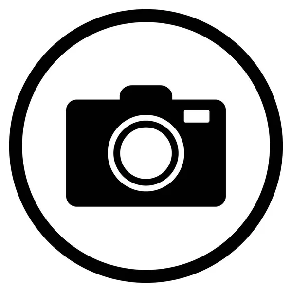 Icona vettoriale arrotondata della fotocamera fotografica — Vettoriale Stock