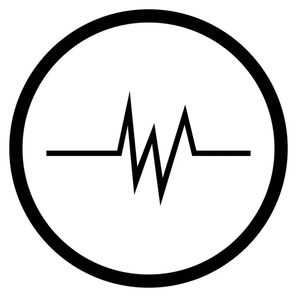 Icône vectorielle arrondie par signal d'impulsion — Image vectorielle