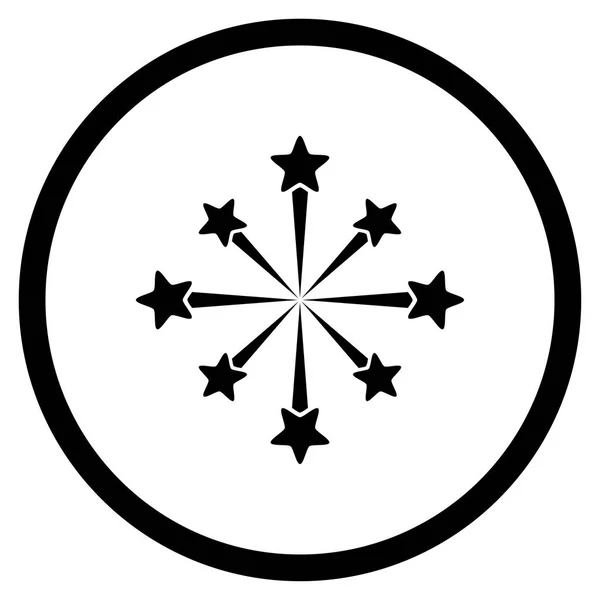 Star Burst fyrverkerier rundade vektor symbol — Stock vektor
