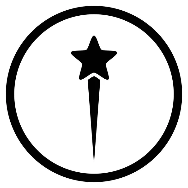 Iniciando ícone de vetor de estrela arredondada — Vetor de Stock