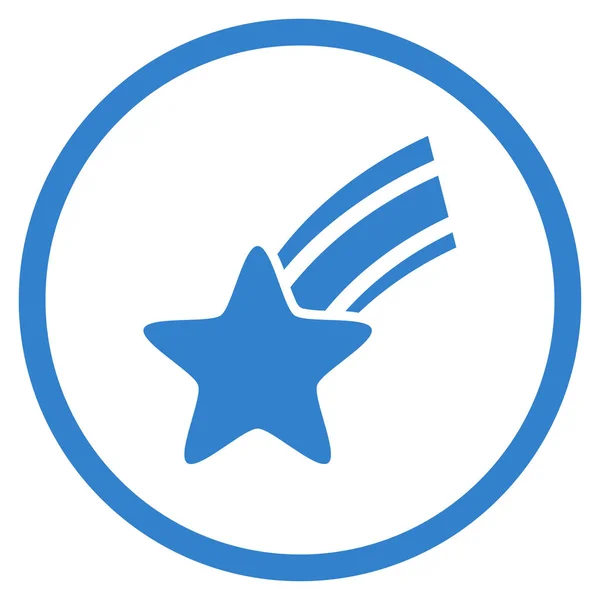Estrella cayendo redondeado Vector icono — Vector de stock