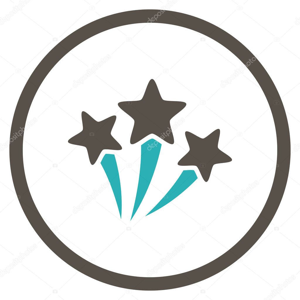 Star Fireworks Rounded Vector Icon