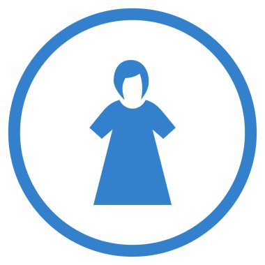 Bayan şekil yuvarlak vektör simgesi