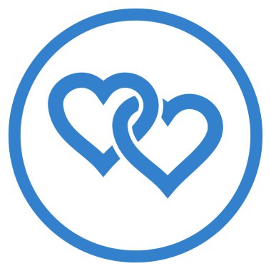 Vektör simge bağlantılı kupa yuvarlak