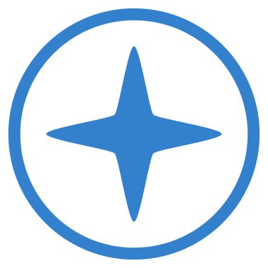 Işıltı yuvarlak vektör yıldız simgesi