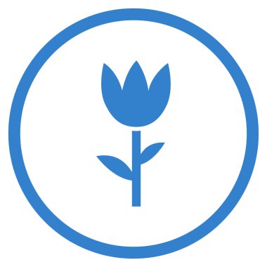 Lale yuvarlak vektör simgesi